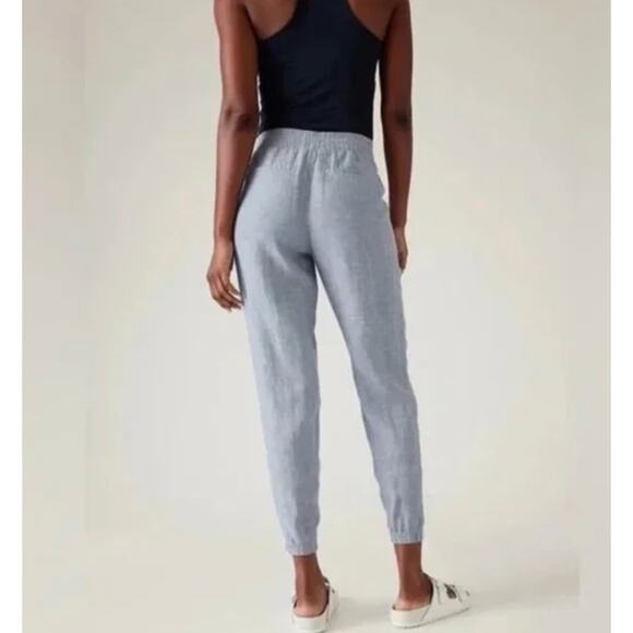 Athleta light blue linen joggers - Picture 2 of 2